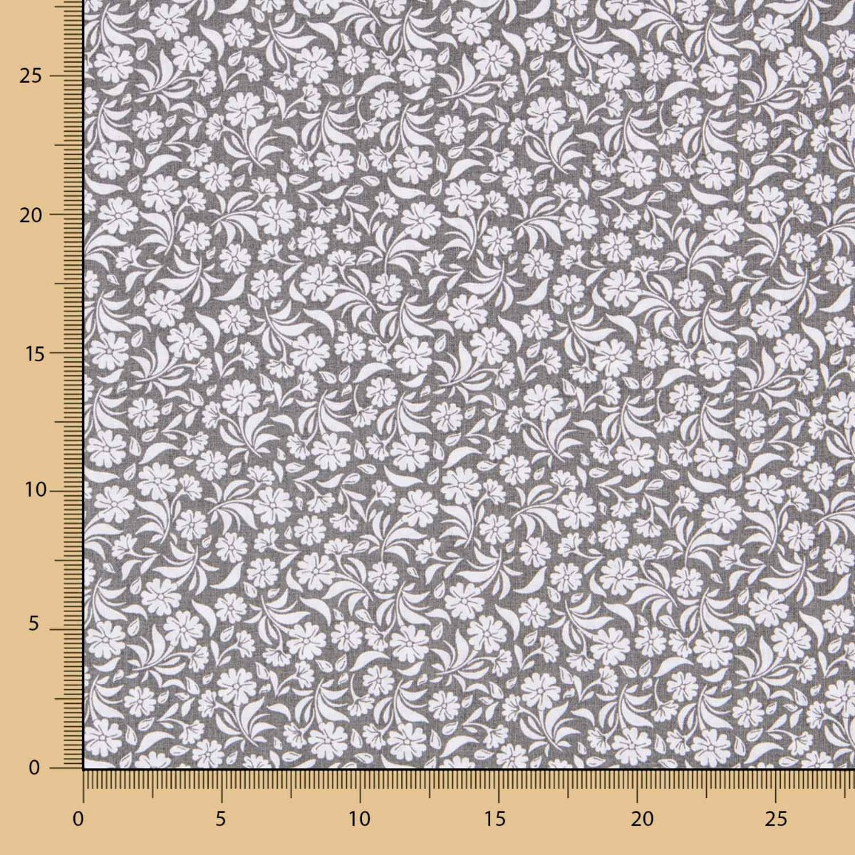 Algodón Flor Real Gris - Ribes y Casals