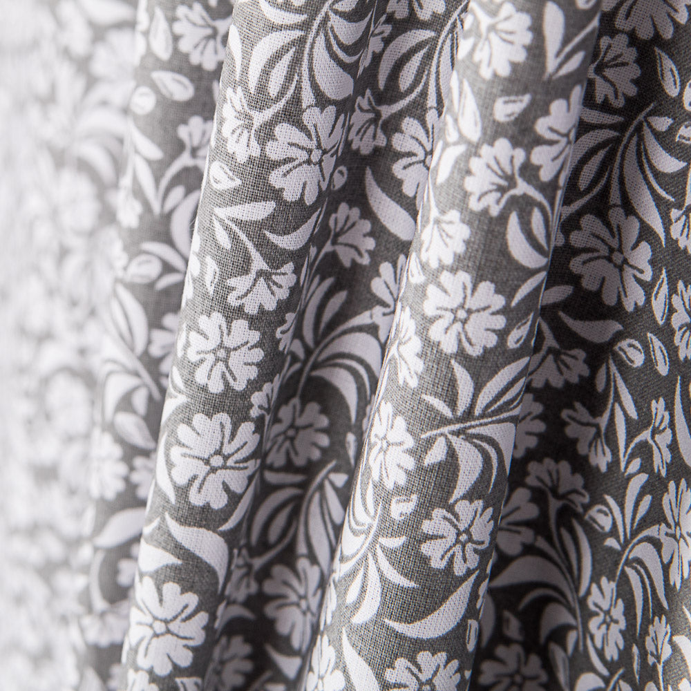 Algodón Flor Real Gris - Ribes y Casals