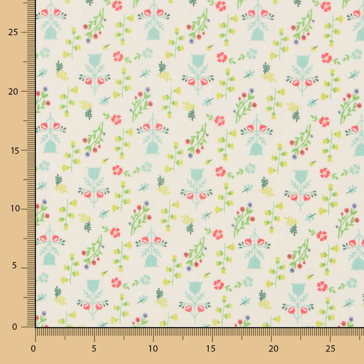 Algodón Popelín Ramos Verde - Ribes y Casals