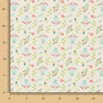 Algodón Popelín Ramos Verde - Ribes y Casals