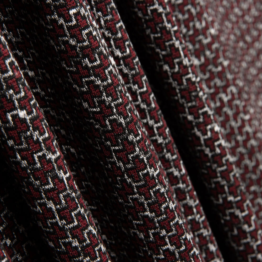 Punto Jersey Geométrico Mini Granate - Ribes y Casals