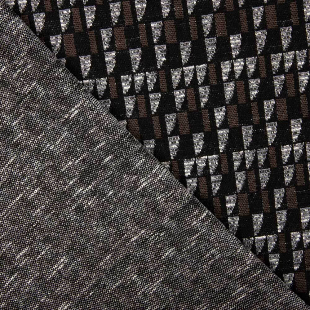 Punto Jersey Geométrico Marrón - Ribes y Casals