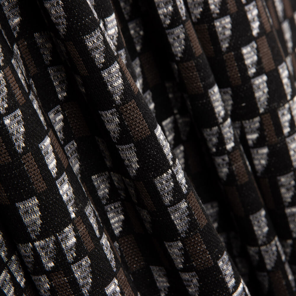 Punto Jersey Geométrico Marrón - Ribes y Casals