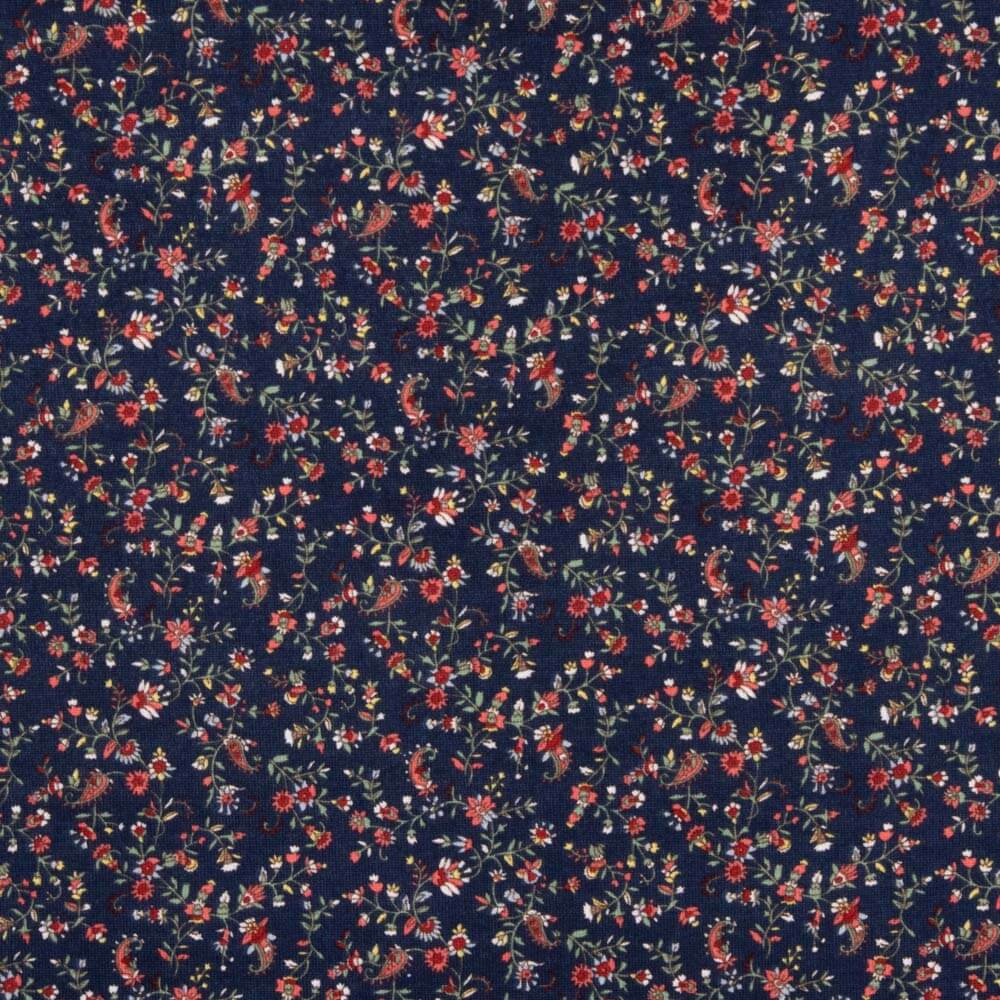 Punto Angora Flores Folk Marino - Ribes y Casals