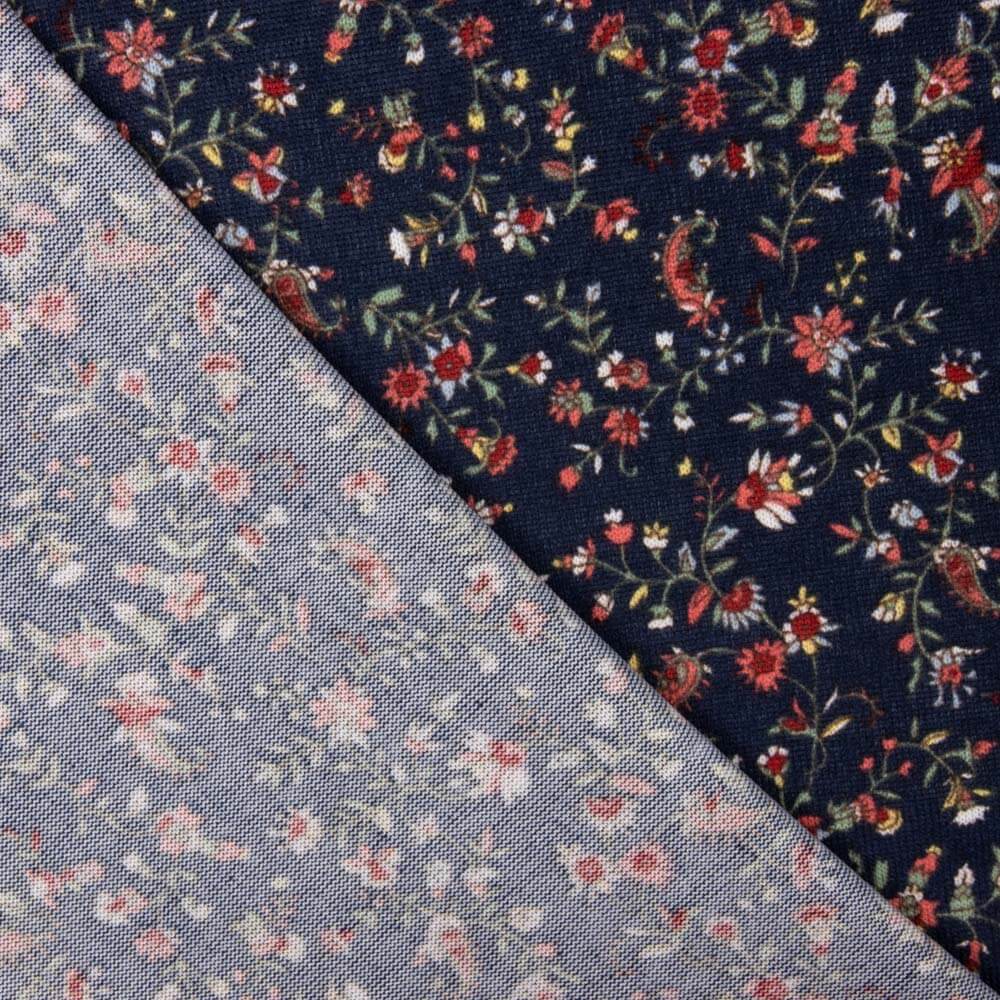 Punto Angora Flores Folk Marino - Ribes y Casals