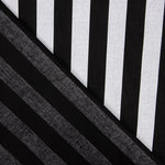 Popelín Hidrófugo Rayas Blanco Negro - Ribes y Casals