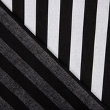 Popelín Hidrófugo Rayas Blanco Negro - Ribes y Casals