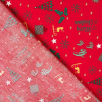 Algodón Navidad Merry Xmas Rojo - Ribes y Casals