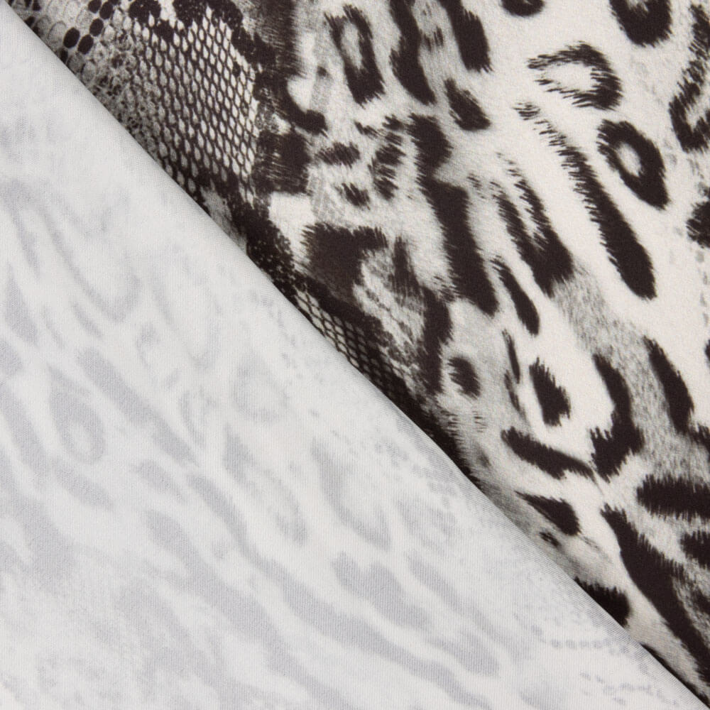 Satén Spandex Leopardo Gris - Ribes y Casals