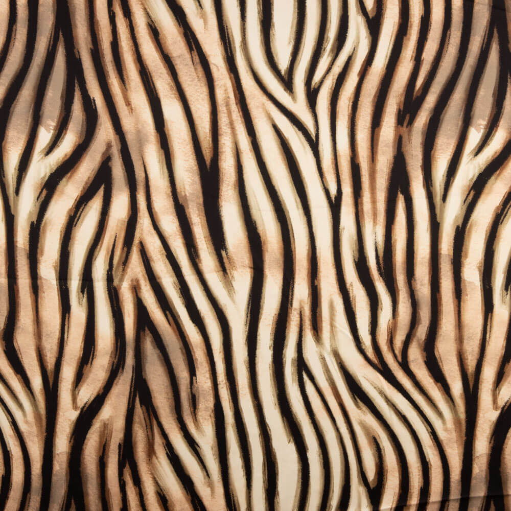 Satén Spandex Tigre Marrón - Ribes y Casals