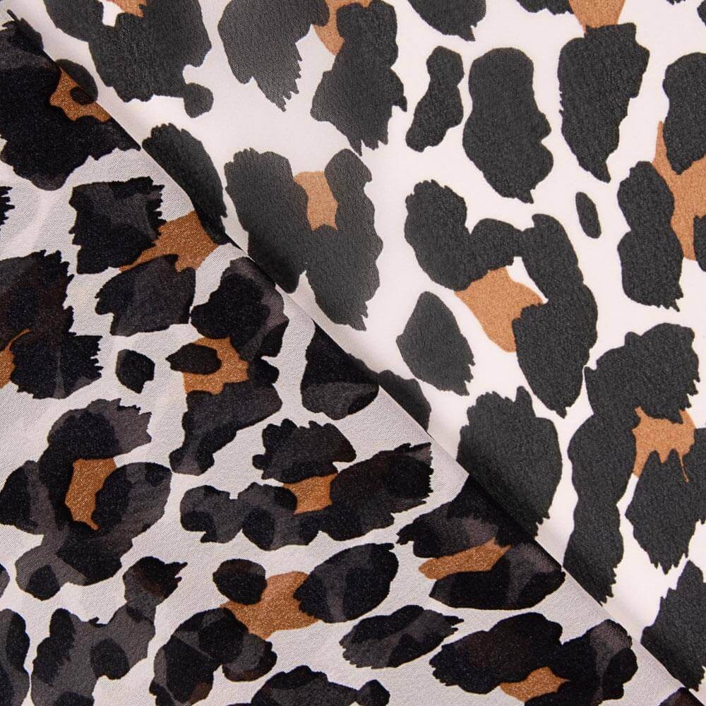 Gasa Poliéster Leopardo Rosa - Ribes y Casals