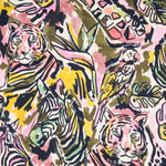 Satén Poliéster Tigre Fucsia - Ribes y Casals