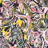 Satén Poliéster Tigre Fucsia - Ribes y Casals