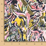 Satén Poliéster Tigre Fucsia - Ribes y Casals