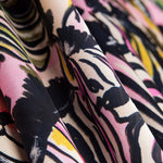 Satén Poliéster Tigre Fucsia - Ribes y Casals