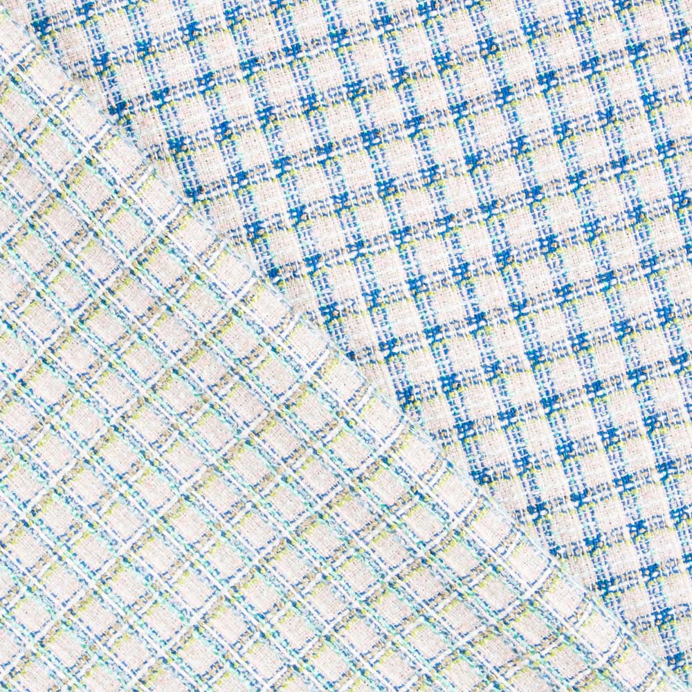 Tweed Cuadro Azul Blanco - Ribes y Casals