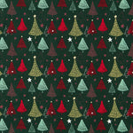 Algodón Navidad Árboles Verde - Ribes y Casals