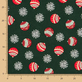 Algodón Navidad Bolas Verde - Ribes y Casals