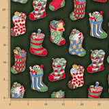 Algodón Navidad Calcetín Regalo Verde - Ribes y Casals