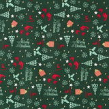 Algodón Navidad Merry Xmas Verde - Ribes y Casals