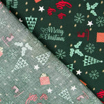 Algodón Navidad Merry Xmas Verde - Ribes y Casals