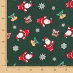 Algodón Navidad Santa Claus Verde - Ribes y Casals
