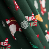 Algodón Navidad Santa Claus Verde - Ribes y Casals