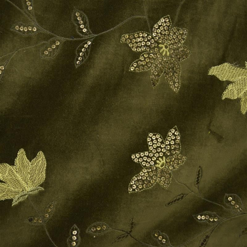 Terciopelo Bordado Verde - Ribes y Casals