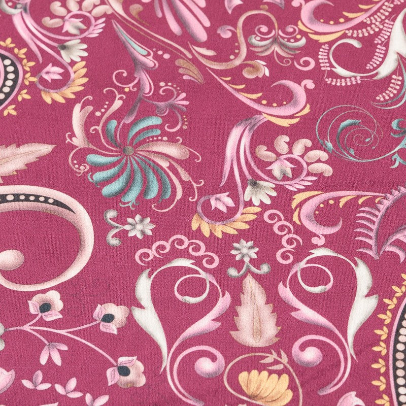 Terciopelo Estampado Barroco Bourdeos - Ribes y Casals
