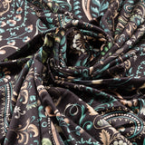 Terciopelo Estampado Barroco Negro - Ribes y Casals