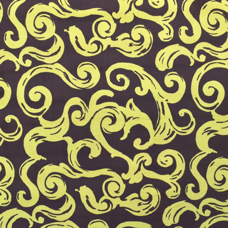 Terciopelo Estampado Espiral Pistacho - Ribes y Casals