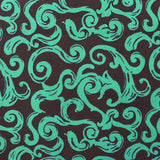 Terciopelo Estampado Espiral Turquesa - Ribes y Casals