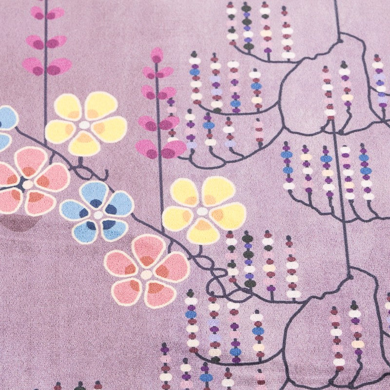 Terciopelo Estampado Flores Violeta - Ribes y Casals