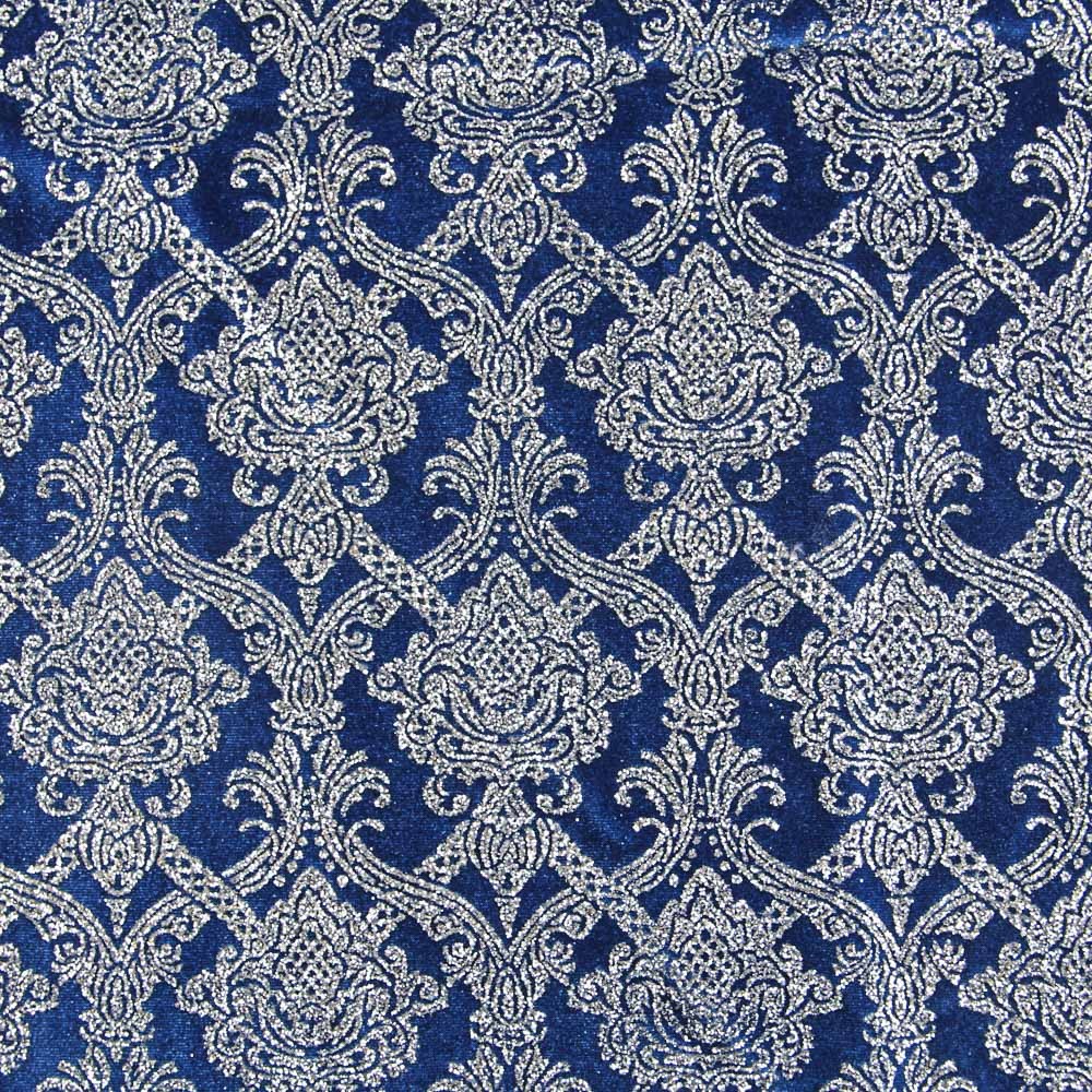 Terciopelo Fantasía Glitter Azulón - Ribes y Casals