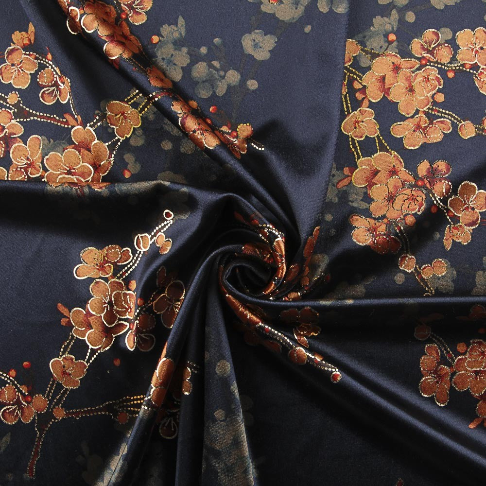 Terciopelo Lurex Florencia Azul - Ribes y Casals