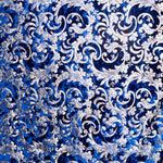 Terciopelo Spandex Brocado Azul - Ribes y Casals