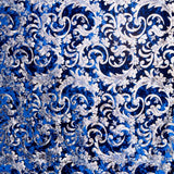 Terciopelo Spandex Brocado Azul - Ribes y Casals