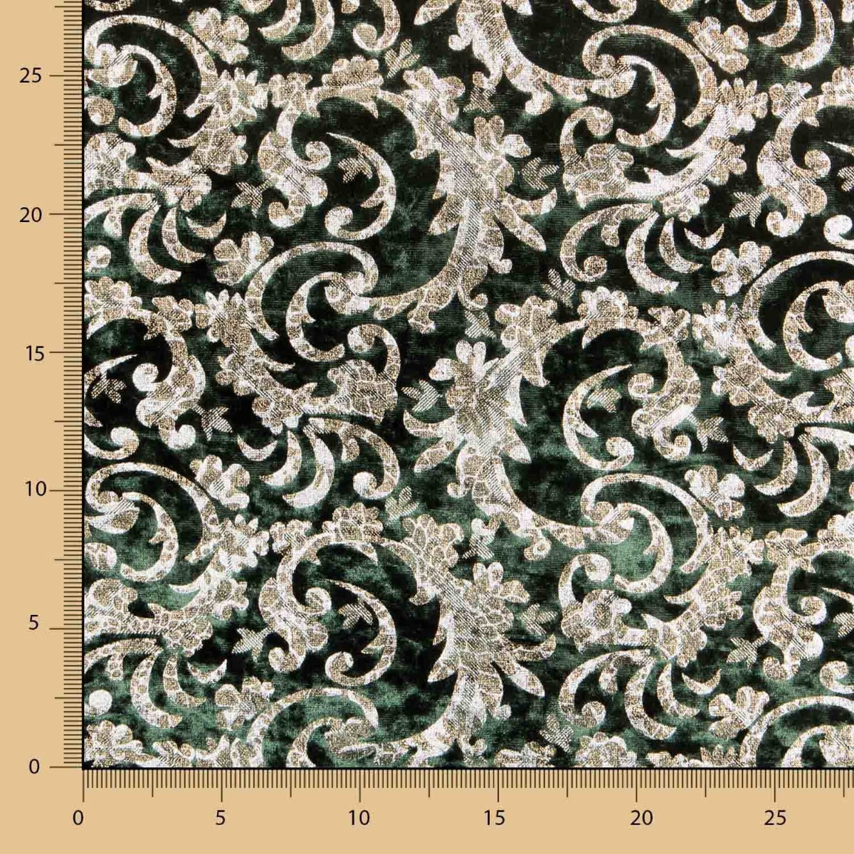 Terciopelo Spandex Brocado Verde - Ribes y Casals