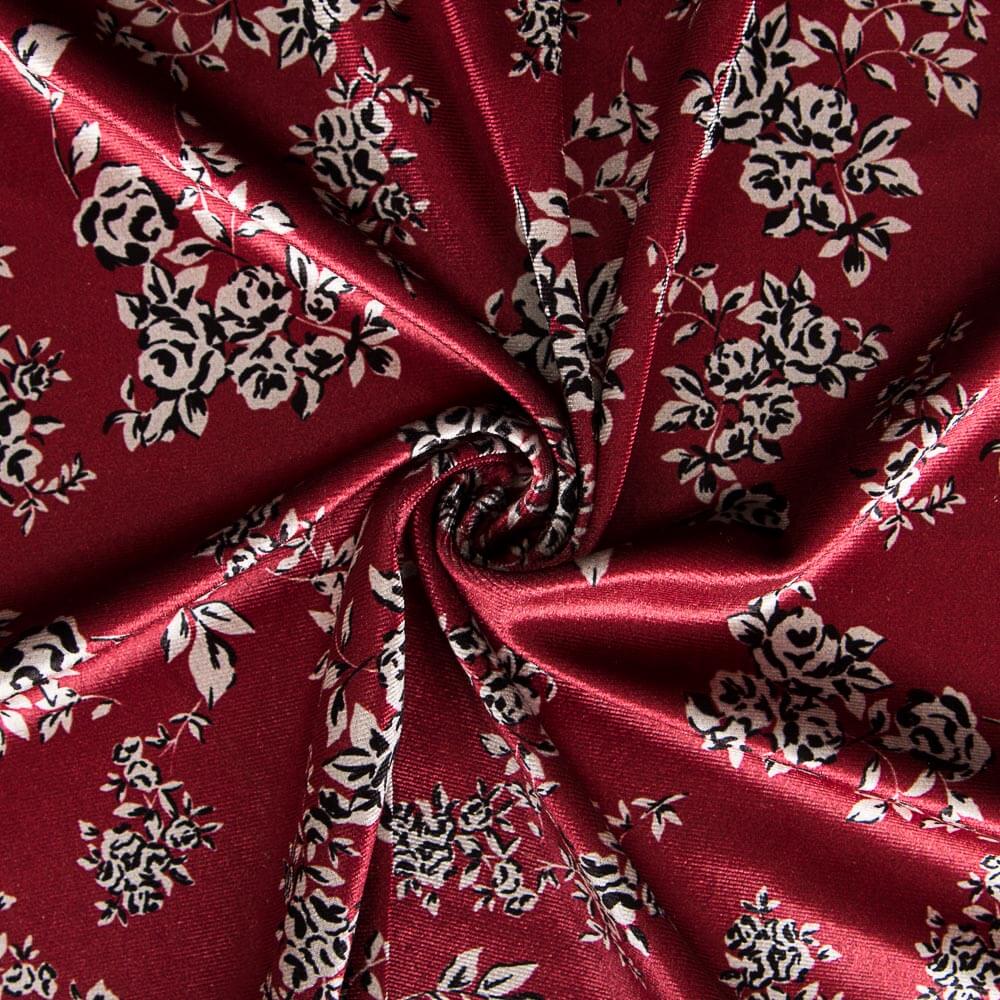 Terciopelo Lycra Bouquet Grana - Ribes y Casals