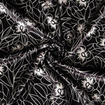 Terciopelo Lycra Flor Bicolor Negro - Ribes y Casals