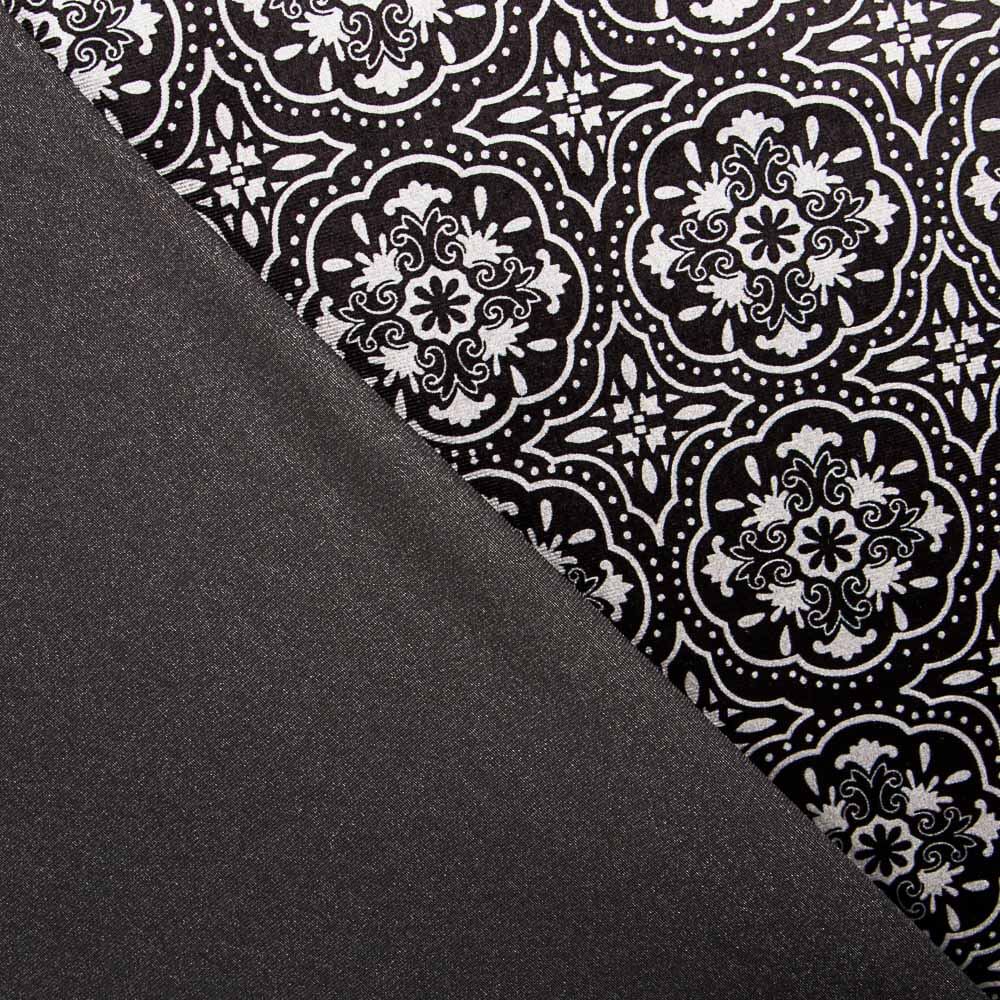 Terciopelo Lycra Geo Negro - Ribes y Casals