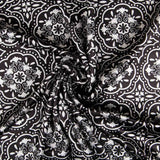 Terciopelo Lycra Geo Negro - Ribes y Casals