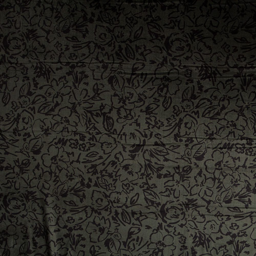 Terciopelo Lycra Maxi Flor Kaki - Ribes y Casals