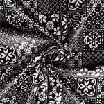 Terciopelo Lycra Mosaico Negro - Ribes y Casals