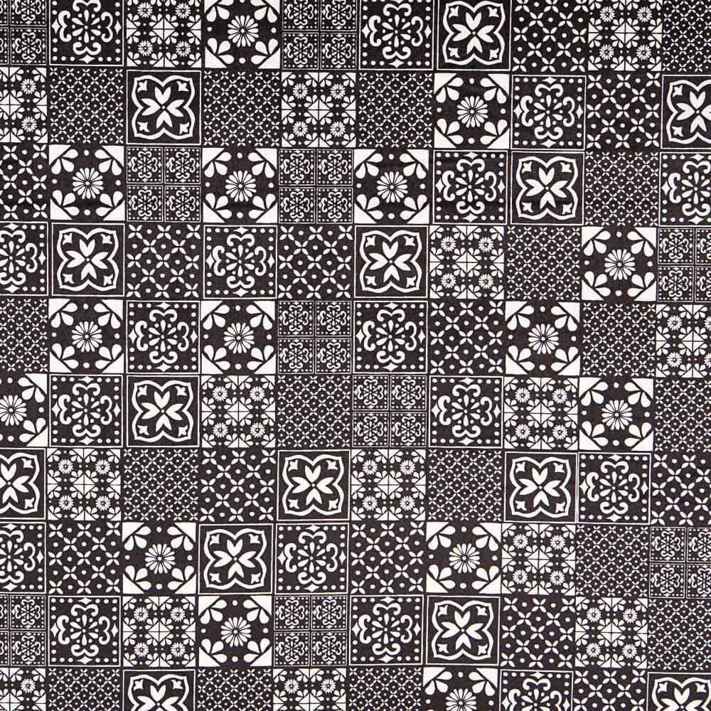 Terciopelo Lycra Mosaico Negro - Ribes y Casals