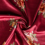 Terciopelo Moda Flores Granate - Ribes y Casals