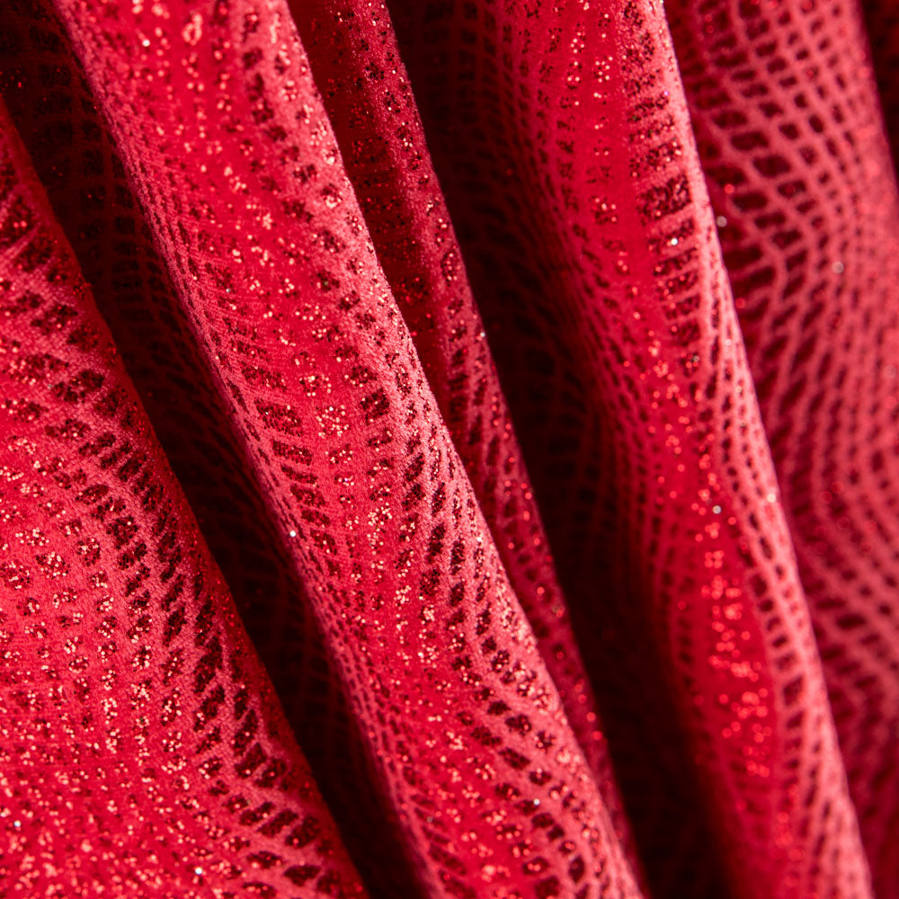 Terciopelo Purpurina Rojo - Ribes y Casals