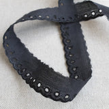 Tira Bordada Negra 25mm - Ribes y Casals