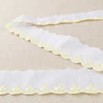 Tira de Batista Blanco Amarillo 3.5cm - Ribes y Casals