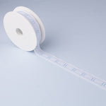 Tira de Batista Blanco y Azul 2,5cm - Ribes y Casals